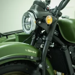 SWM SIDECAR 525 Military Green – Robustní off-road motocykl s postranním vozíkem