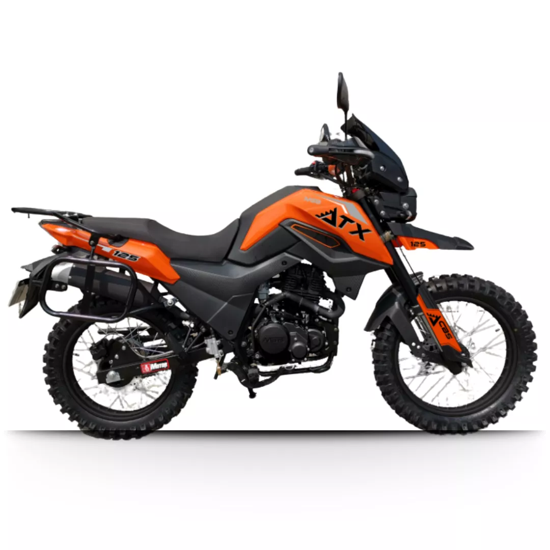SWM - ATX 125 - ORANŽOVÁ - dobrodružný 125ccm motocykl s DOHC motorem, progresivním odpružením
