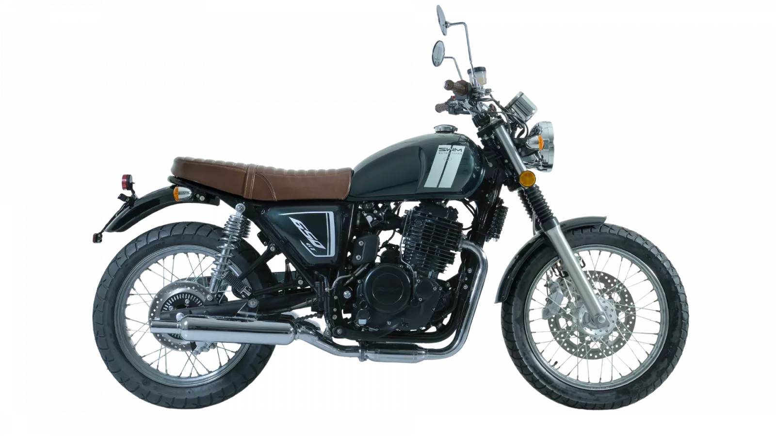 GRAN TURISMO 650 (GT650) – ZELENÁ - výkonný cestovní motocykl s jednoválcovým motorem 650 ccm SWM