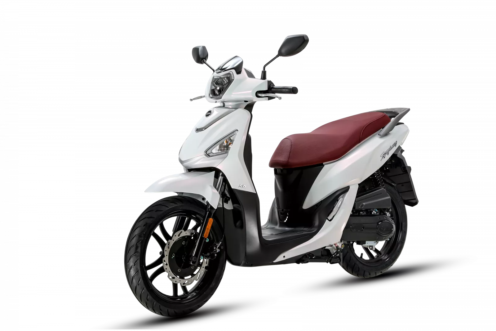 SYM Symphony 125 – bílá - stylový městský skútr s úsporným motorem, LED osvětlením a CBS brzdami