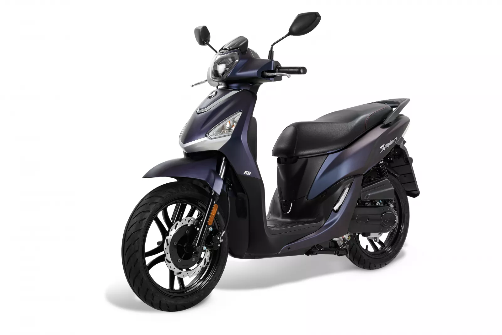 SYM Symphony 125 – modrá - stylový městský skútr s úsporným motorem, LED osvětlením a CBS brzdami