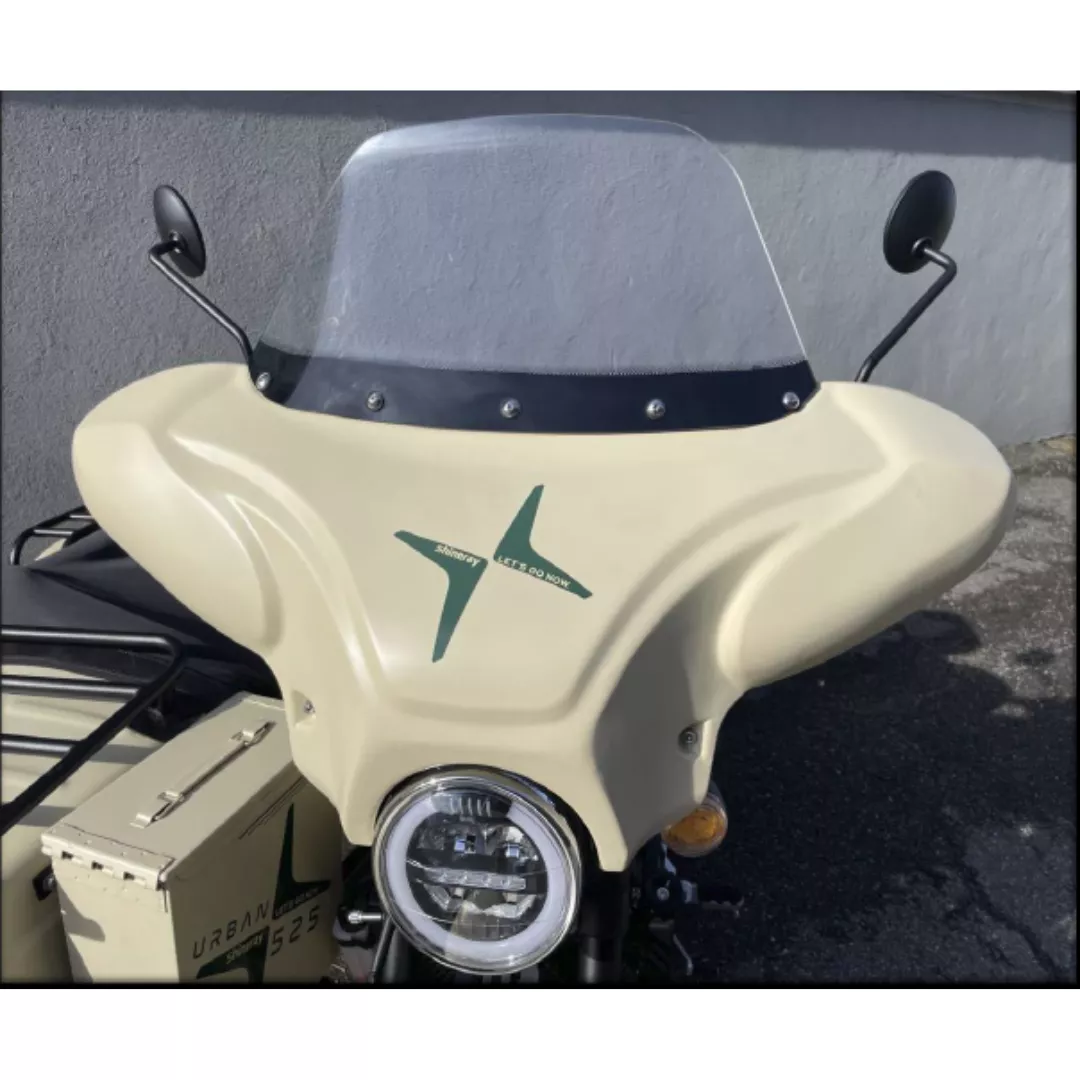 SWM Plexi štít (sada) pro Urban 525 – Krémová – ochrana a styl pro váš motocykl