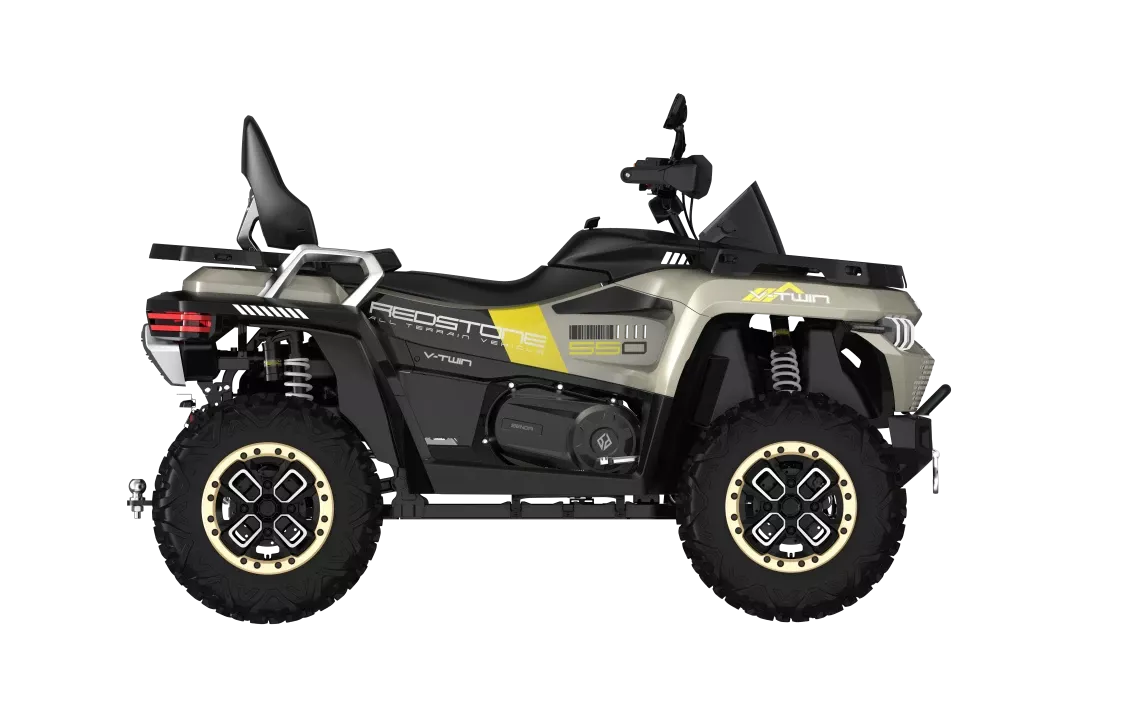 Benda Redstone 550 R2 ET Desert Yellow je čtyřkolka v základní třídě, která kombinuje výkon, komfort a praktičnost pro každodenní použití i náročnější terén.