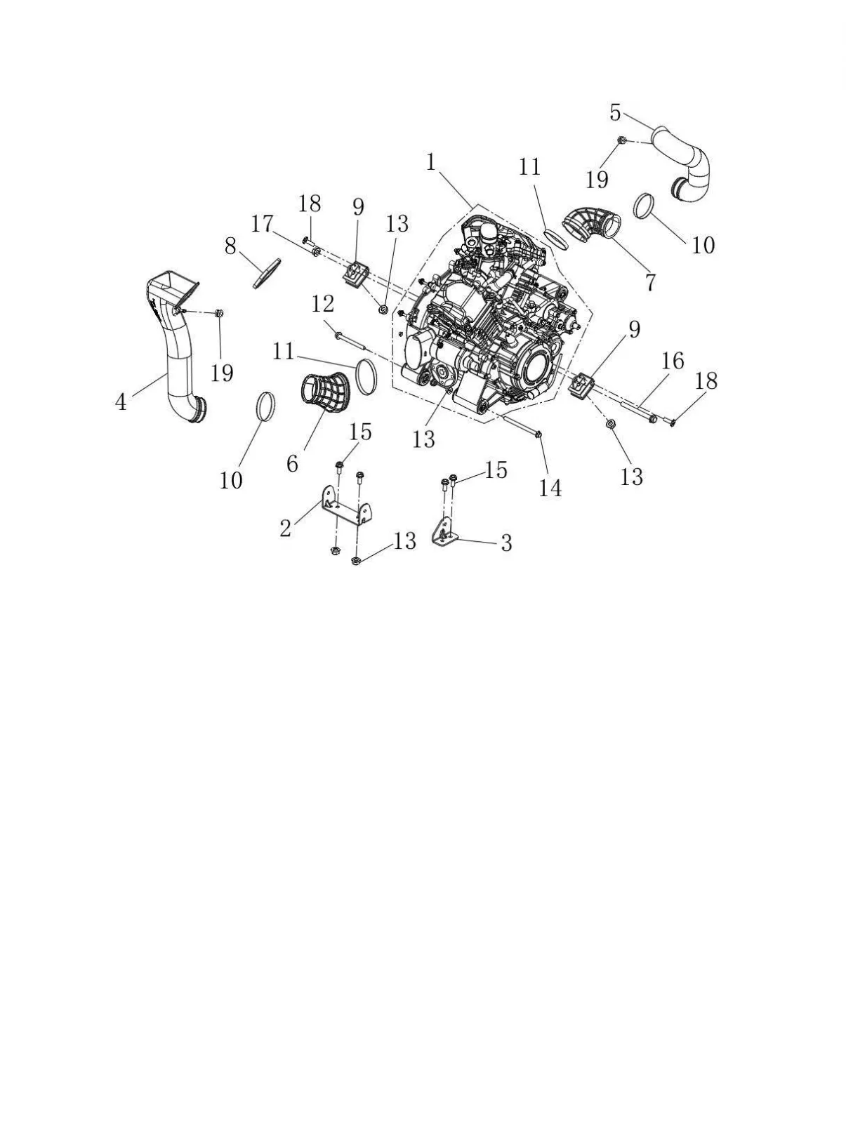 F01 - ENGINE ASSY & MOUNTING PARTS
