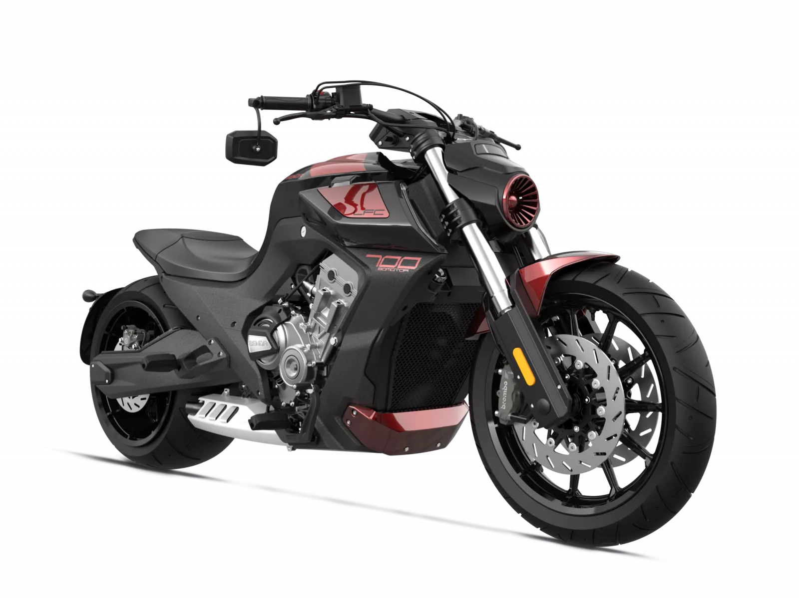 LFC 700 PRO ČERVENÁ - prémiový futuristický cruiser BENDA MOTOR