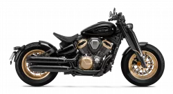 NAPOLEONBOB 500 Černý / Zlaté ráfky – stylový bobber motocykl BENDA