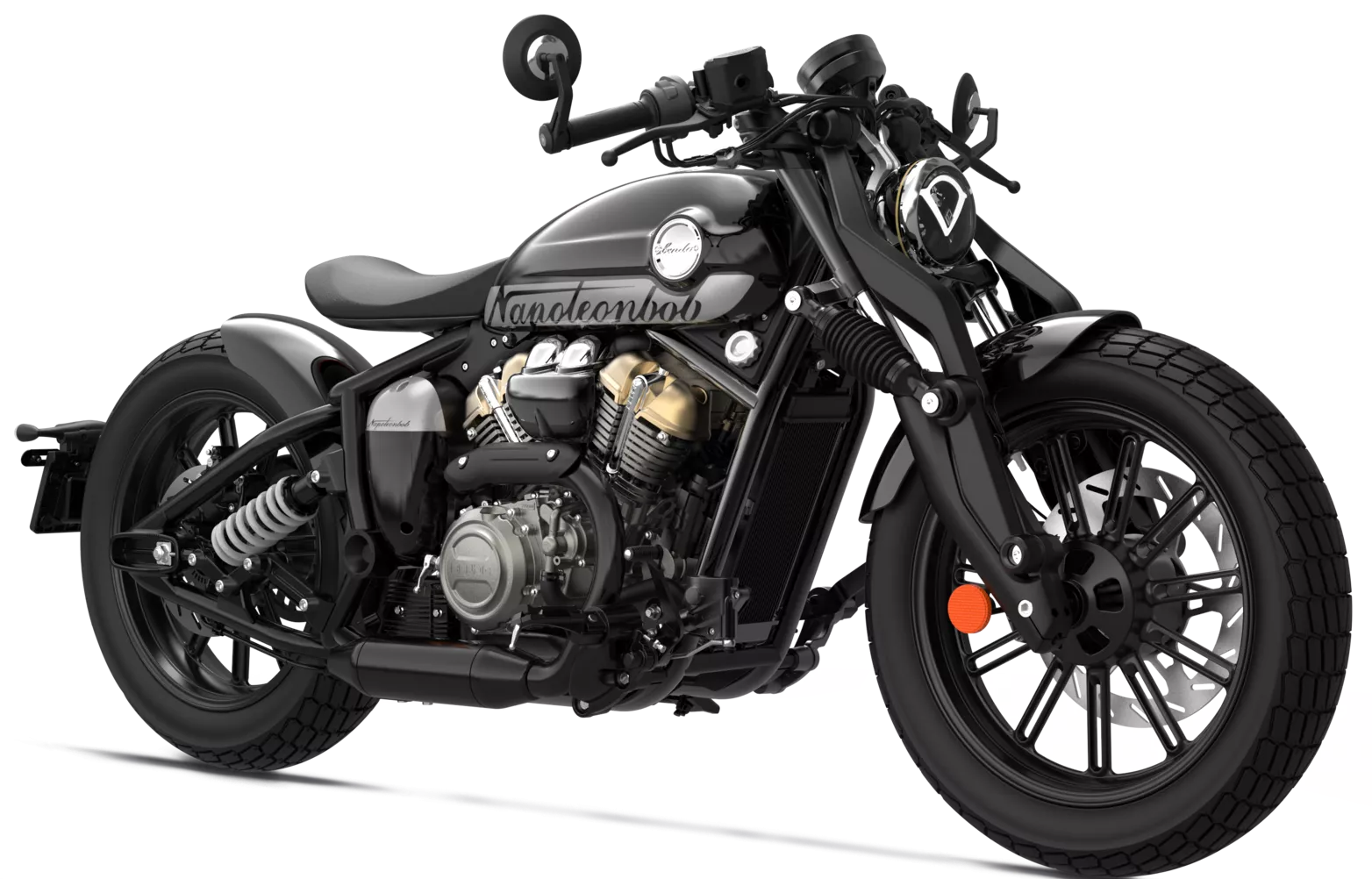 NAPOLEONBOB 250 ČERNÝ - Bobber s chromovanými prvky BENDA