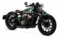 NAPOLEONBOB 250 ZELENÝ - Bobber s chromovanými prvky