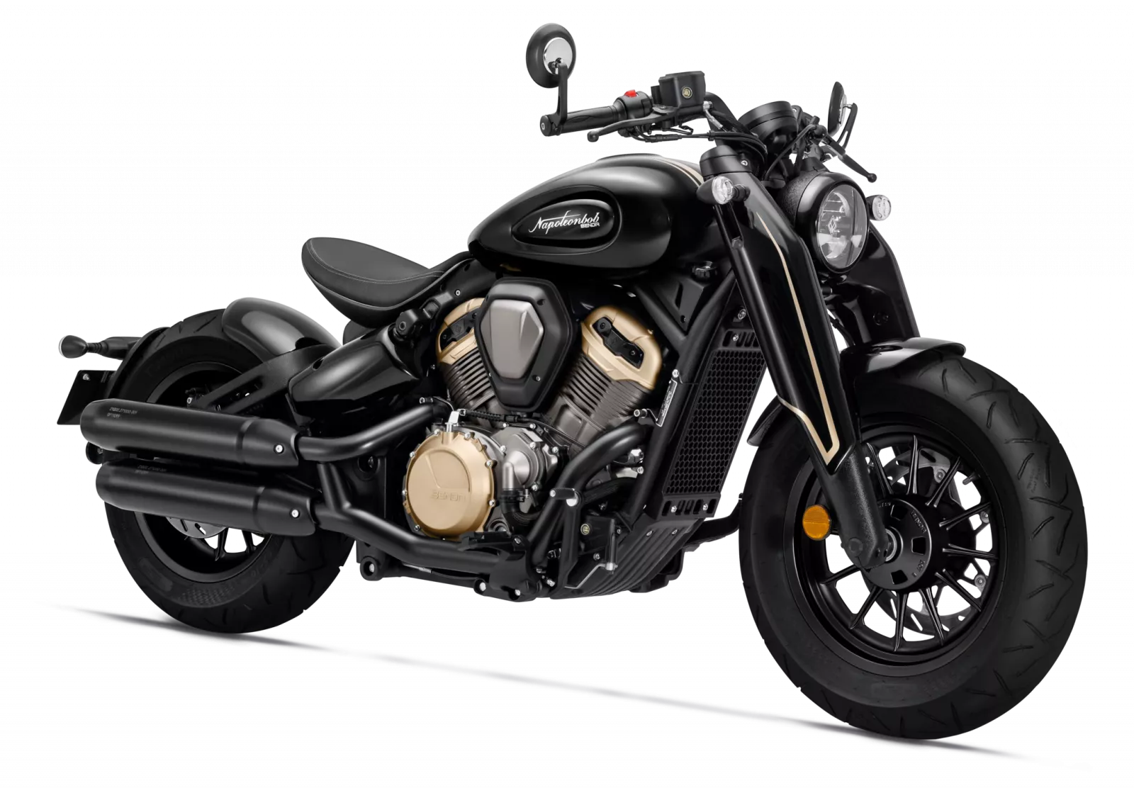 NAPOLEONBOB 500 Černá / černé ráfky - stylový bobber motocykl BENDA