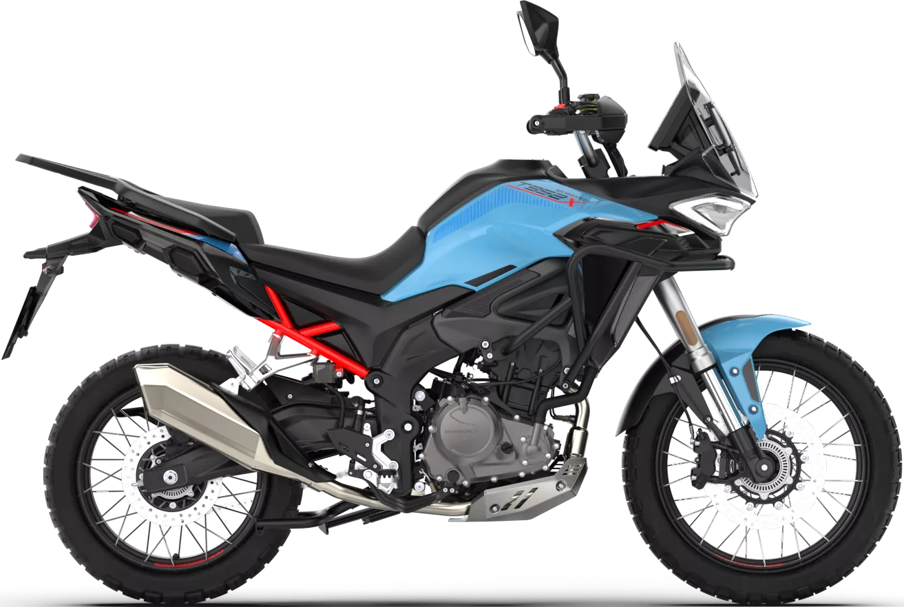 T 352X MODRÁ – nový lehký adventure / trail motocykl 349 ccm MORBIDELLI