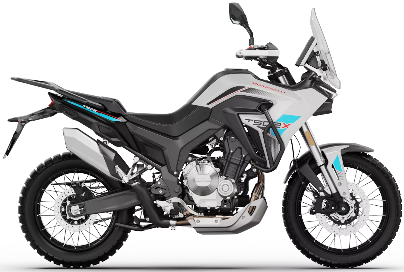 T 502X BÍLÁ– nový adventure motocykl 486 ccm MORBIDELLI