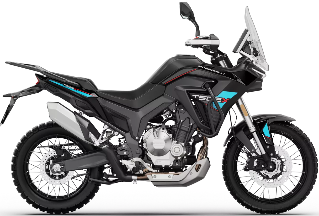 T 502X ČERNÁ – nový adventure motocykl 486 ccm MORBIDELLI