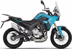 T 502X MODRÁ – nový adventure motocykl 486 ccm