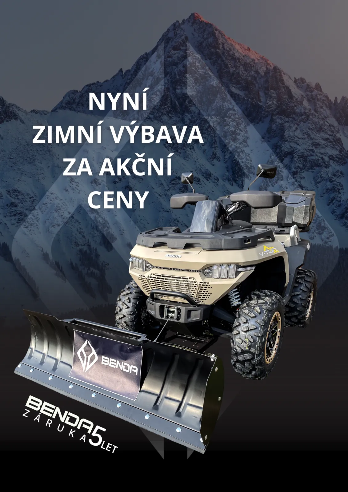 ZVÝHODNĚNÁ DOPLŇKOVÁ VÝBAVA NA BENDA ATV