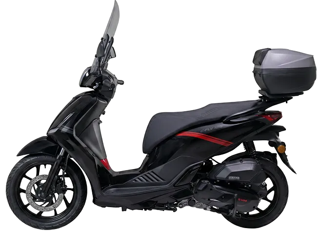 SWM C-FLY 125 — městský skútr 125 cm³, ABS, trakční kontrola, Smart Key, LED, Euro 5+ KEEWAY