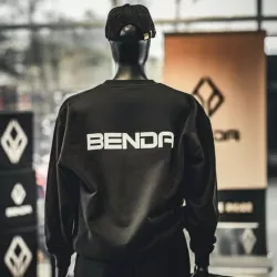 Mikina BENDA dámská bez kapuce L/XL – stylová lehká mikina na každodenní nošení