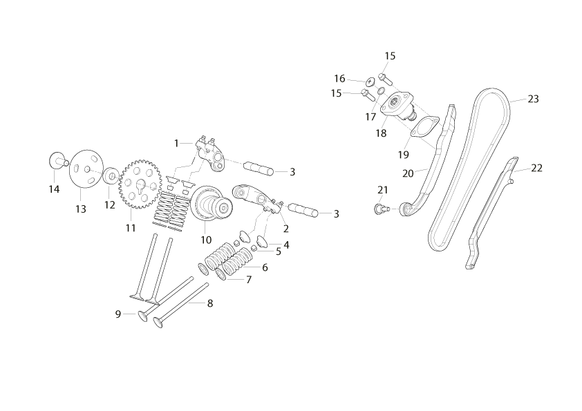 Náhradní díly pro BENELLI BKX 125 EU5 PLUS 2026 - T002 - Rozvody - rozkres