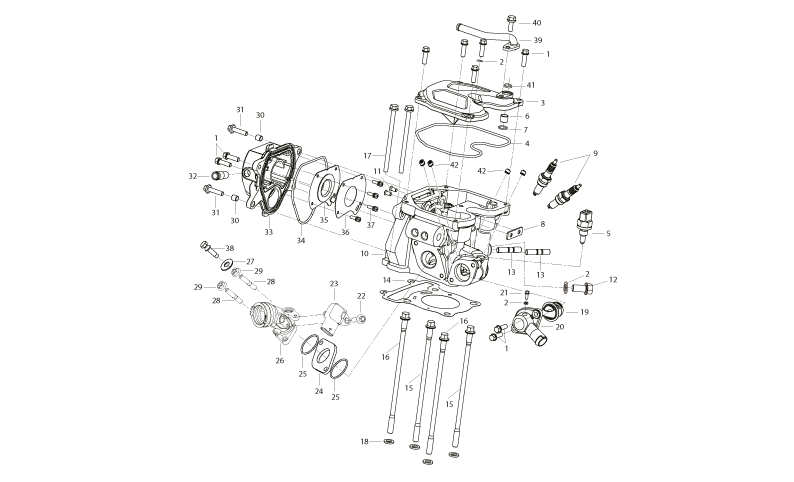 Náhradní díly pro BENELLI BKX 125 EU5 PLUS 2026 - T001 - Hlava válce - rozkres