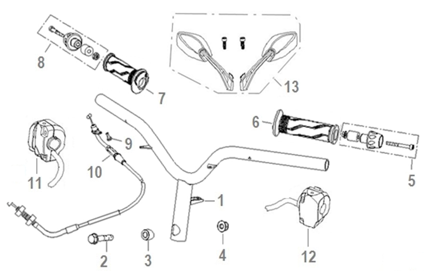 Náhradní díly pro KEEWAY FACT EVO 125 2021 - F01 - Řízení - rozkres