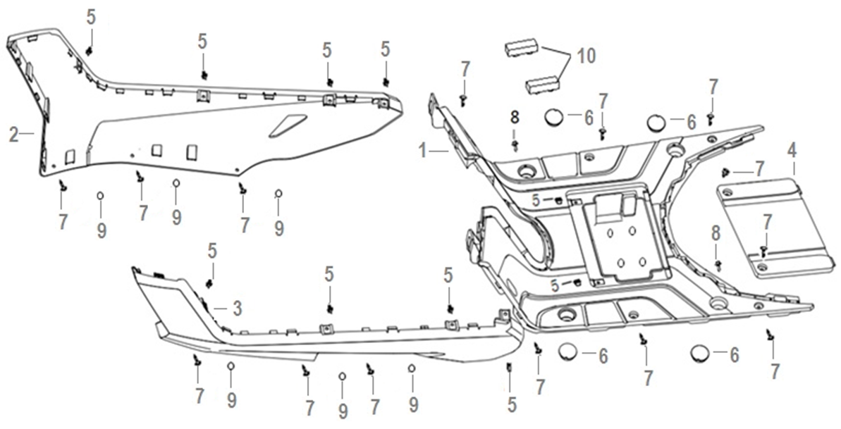 Náhradní díly pro KEEWAY FACT EVO 125 2021 - F18 - Stupačky - rozkres